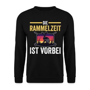 Hasenjäger Hasenjagd Kaninchenjagd Jäger - Unisex Pullover - Schwarz - Vorne - Alina (178cm) & Michal (187cm)