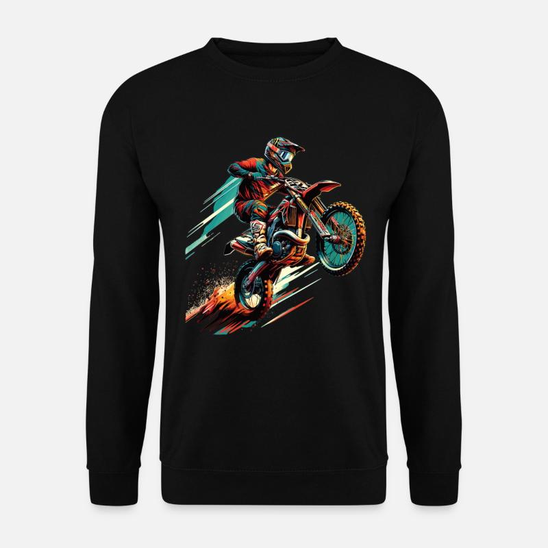 Motocross Motorrad Motocrossfahrer Motocross - Unisex Pullover - Schwarz