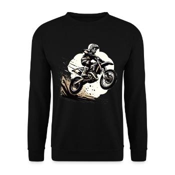 Motocross Motorcycle Motocross Rider Motocross - Unisex Sweatshirt - black - Front - Alina (178cm) & Michal (187cm)