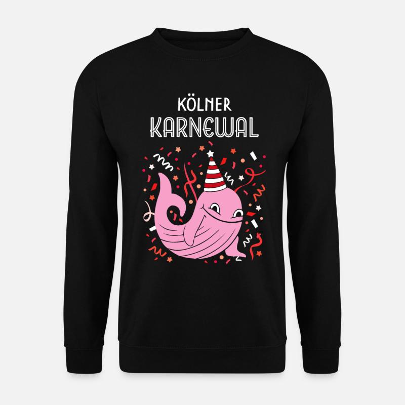 Kölner Karneval Fasching Konfetti Rut un Wiess - Unisex Pullover - Schwarz
