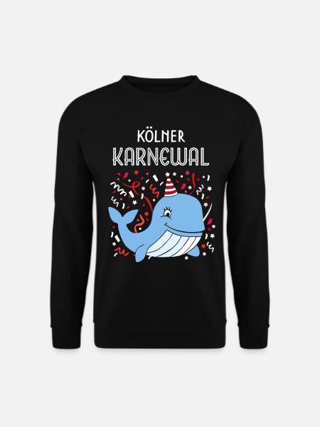 Kölner Karneval Fasching Konfetti Rot Weiß Köln - Unisex Pullover - Schwarz