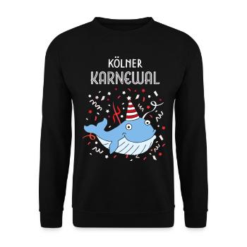 Kölner Karneval Fasching Konfetti Colonia Kölle - Unisex Pullover - Schwarz - Vorne - Alina (178cm) & Michal (187cm)