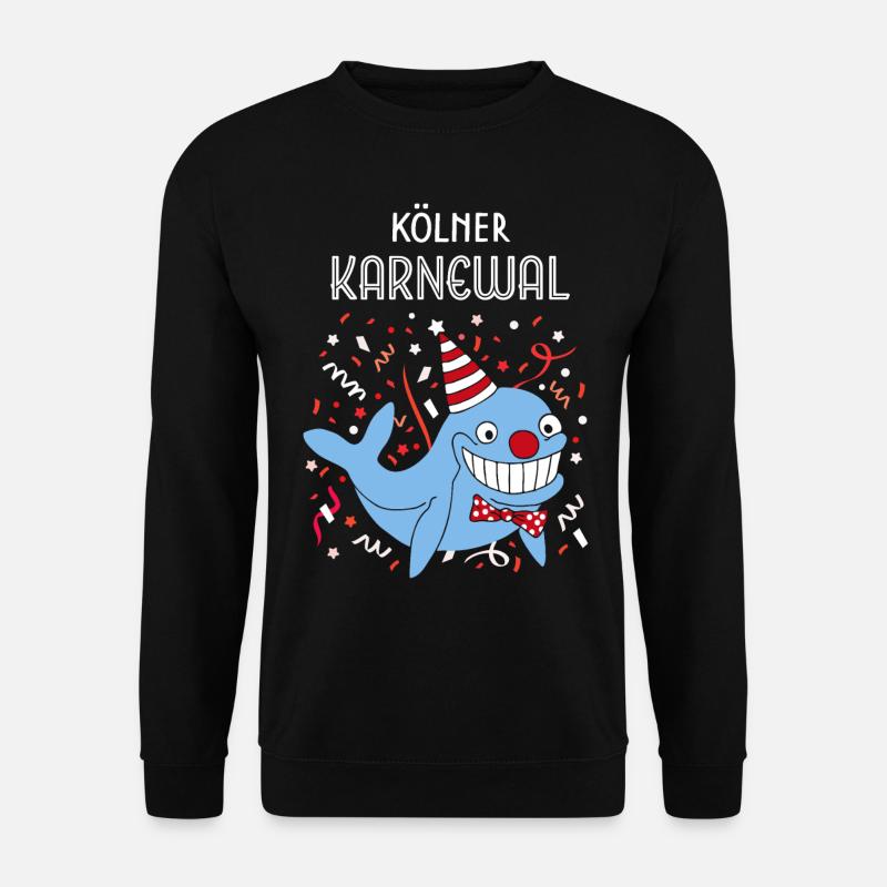 Kölner Karneval Fasching Konfetti Clown Närrin - Unisex Pullover - Schwarz