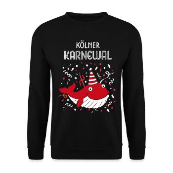 Echter Kölner Echte Kölnerin Karneval Konfetti - Unisex Pullover - Schwarz - Vorne - Alina (178cm) & Michal (187cm)
