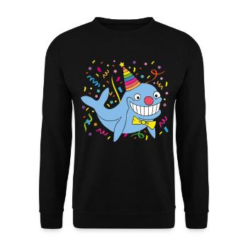 Carnival, Carnival, Confetti, Fool's Cap, Shrove Monday - Unisex Sweatshirt - black - Front - Alina (178cm) & Michal (187cm)