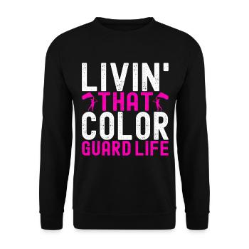 Drapeau agitant la fanfare garde de couleur - Sweat-shirt Unisexe - noir - Devant - Alina (178cm) & Michal (187cm)