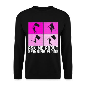 Drapeau agitant la fanfare garde de couleur - Sweat-shirt Unisexe - noir - Devant - Alina (178cm) & Michal (187cm)
