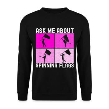 Drapeau agitant la fanfare garde de couleur - Sweat-shirt Unisexe - noir - Devant - Alina (178cm) & Michal (187cm)