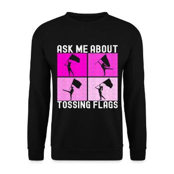 Drapeau agitant la fanfare garde de couleur - Sweat-shirt Unisexe - noir - Devant - Alina (178cm) & Michal (187cm)