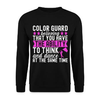 Drapeau agitant la fanfare garde de couleur - Sweat-shirt Unisexe - noir - Devant - Alina (178cm) & Michal (187cm)