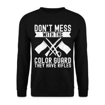 Drapeau agitant la fanfare garde de couleur - Sweat-shirt Unisexe - noir - Devant - Alina (178cm) & Michal (187cm)