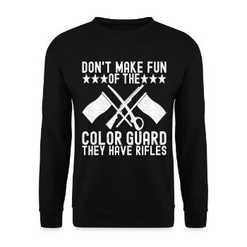Drapeau agitant la fanfare garde de couleur - Sweat-shirt Unisexe - noir - Devant - Alina (178cm) & Michal (187cm)