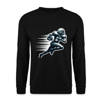Footballer, American Football Quarterback - Unisex Sweatshirt - black - Front - Alina (178cm) & Michal (187cm)