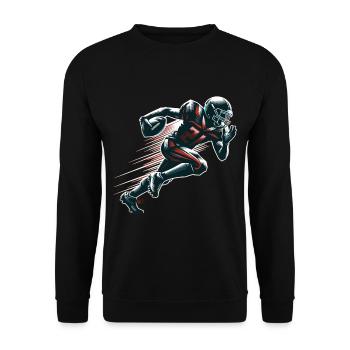 Footballer, American Football Quarterback - Unisex Sweatshirt - black - Front - Alina (178cm) & Michal (187cm)
