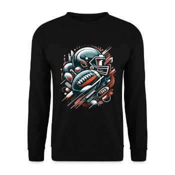 American Football Football Football Helm Football - Unisex Pullover - Schwarz - Vorne - Alina (178cm) & Michal (187cm)