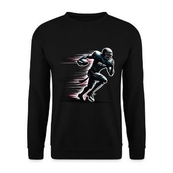 Footballer, American Football Quarterback - Unisex Sweatshirt - black - Front - Alina (178cm) & Michal (187cm)