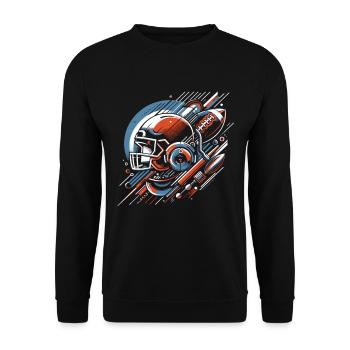 American Football Football Football Helm Football - Unisex Pullover - Schwarz - Vorne - Alina (178cm) & Michal (187cm)