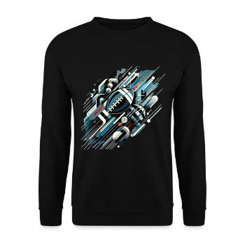 American Football Football Football Helm Football - Unisex Pullover - Schwarz - Vorne - Alina (178cm) & Michal (187cm)