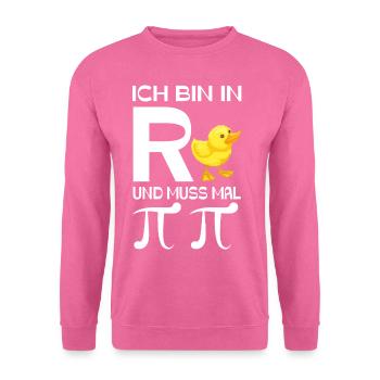 Ich bin in Rente und muss mal Pinkeln - Unisex Pullover - Pink - Vorne