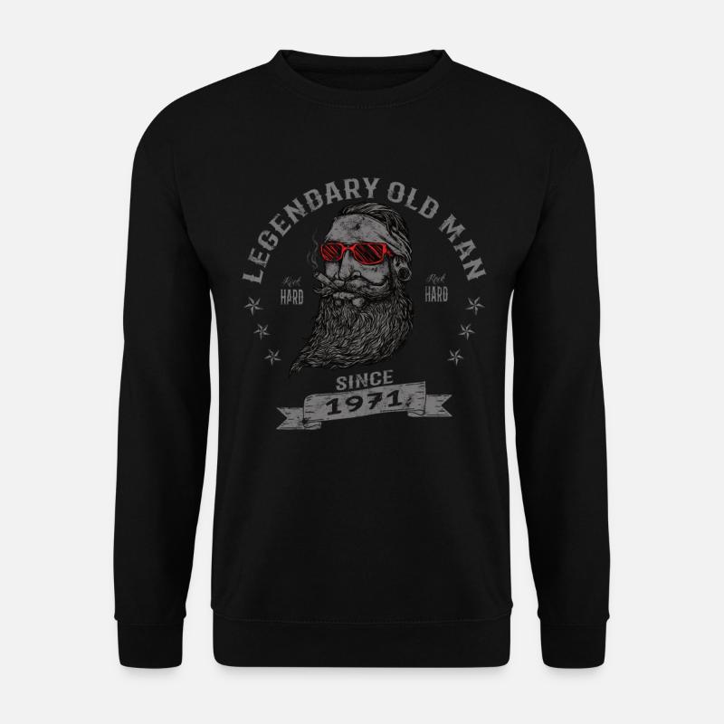 1971 Geburtstag Legendary Old Man - Unisex Pullover - Schwarz