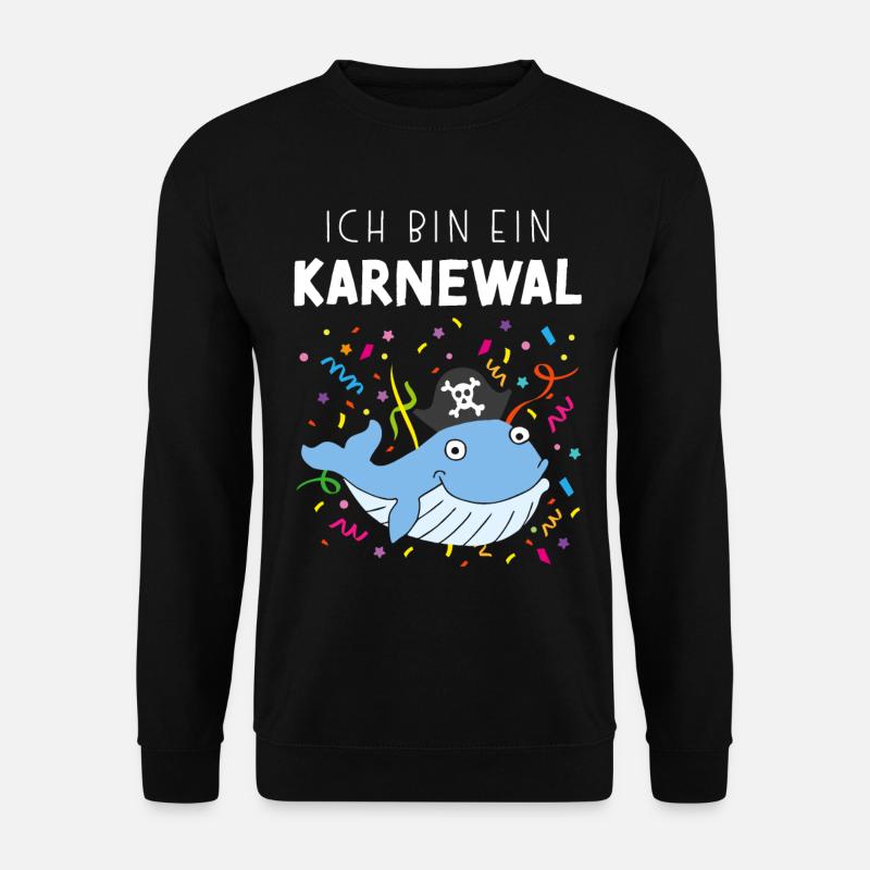 Ich bin ein Karnewal Karneval Konfetti Piraten - Unisex Pullover - Schwarz