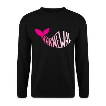 Karnewal Karneval Fasching Konfetti Weiberfasnacht - Unisex Pullover - Schwarz - Vorne - Alina (178cm) & Michal (187cm)
