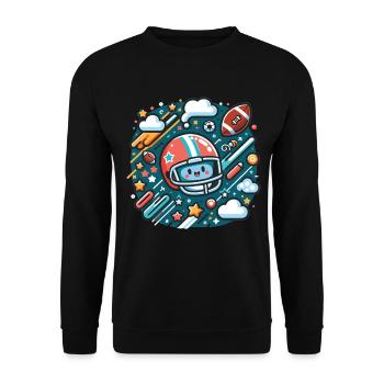 American Football Football Kinder Football Kids - Unisex Sweatshirt - black - Front - Alina (178cm) & Michal (187cm)