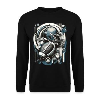 American Football Football Football Helm Football - Unisex Pullover - Schwarz - Vorne - Alina (178cm) & Michal (187cm)