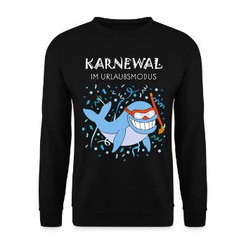 Karneval Konfetti Urlaub Sommerferien Mallorca - Unisex Pullover - Schwarz - Vorne - Alina (178cm) & Michal (187cm)