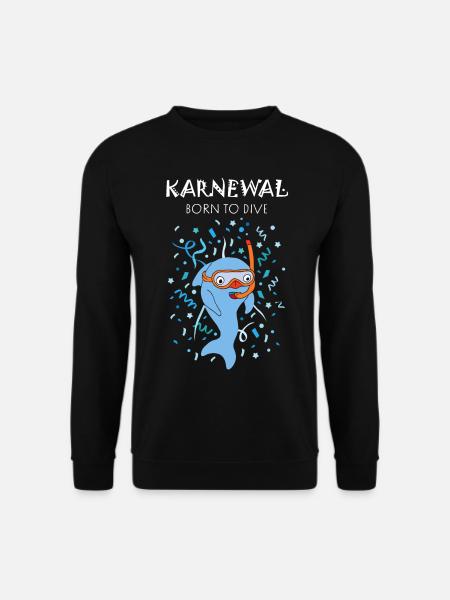 Karneval Konfetti Gerätetauchen Tauchschein Jecken - Unisex Pullover - Schwarz