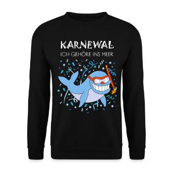 Karneval Konfetti Sommerpause Meer Tauchen Strand - Unisex Pullover - Schwarz - Vorne - Alina (178cm) & Michal (187cm)