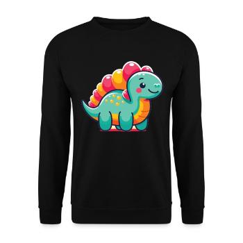 Dinosaur Baby Dindinosaur Kids - Unisex Sweatshirt - black - Front - Alina (178cm) & Michal (187cm)