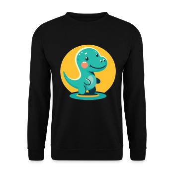 Dinosaure Bébé Dino Enfants Dinosaure Enfants - Sweat-shirt Unisexe - noir - Devant - Alina (178cm) & Michal (187cm)