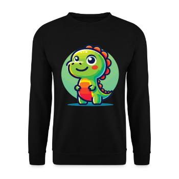 Dinosaure Bébé Dino Enfants Dinosaure Enfants - Sweat-shirt Unisexe - noir - Devant - Alina (178cm) & Michal (187cm)
