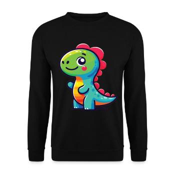 Dinosaure Bébé Dino Enfants Dinosaure Enfants - Sweat-shirt Unisexe - noir - Devant - Alina (178cm) & Michal (187cm)