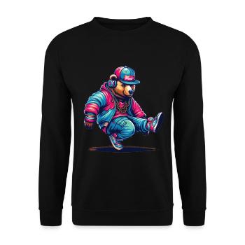 Ours, Ours, Tête D’ours, Ours, Ours Brun, Ours - Sweat-shirt Unisexe - noir - Devant - Alina (178cm) & Michal (187cm)