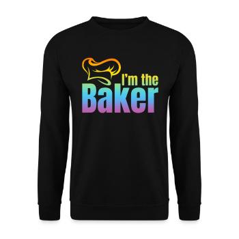 Bakery Baker Baker Sayings - I'm The Baker - Unisex Sweatshirt - black - Front - Alina (178cm) & Michal (187cm)