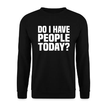 Misanthrope Antisocial Introvert - Unisex Sweatshirt - black - Front - Alina (178cm) & Michal (187cm)