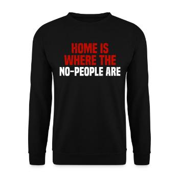 Misanthrop Menschenhasser Asozial Introvertiert - Unisex Pullover - Schwarz - Vorne - Alina (178cm) & Michal (187cm)