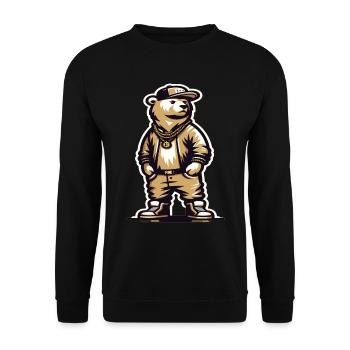 Ours, Ours, Tête D’ours, Ours, Ours Brun, Ours - Sweat-shirt Unisexe - noir - Devant - Alina (178cm) & Michal (187cm)