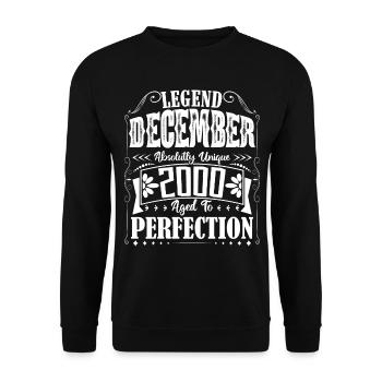 December 2000. Birthday gift December 2000 - Unisex Sweatshirt - black - Front - Alina (178cm) & Michal (187cm)