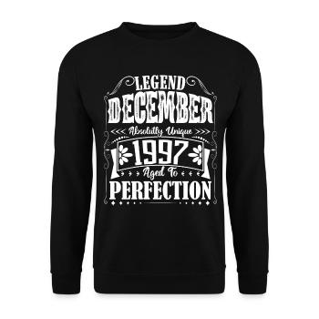 Décembre 1997. Cadeau d'Anniversaire decembre 1997 - Sweat-shirt Unisexe - noir - Devant - Alina (178cm) & Michal (187cm)