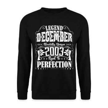 December 2003. Birthday gift December 2003 - Unisex Sweatshirt - black - Front - Alina (178cm) & Michal (187cm)