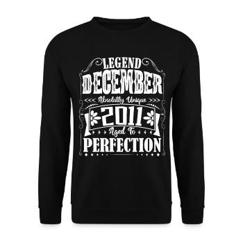 December 2011. Birthday gift December 2011 - Unisex Sweatshirt - black - Front - Alina (178cm) & Michal (187cm)