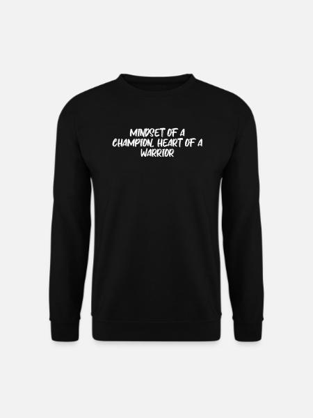 Fitness - Mindset of a champion, heart of a - Unisex Pullover - Schwarz