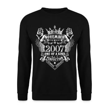November 2007 Anniversary November 2007 November - Unisex Sweatshirt - black - Front - Alina (178cm) & Michal (187cm)