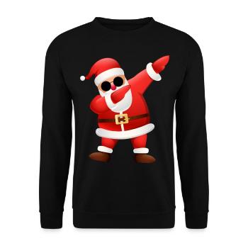 Dabbing Santa Claus - Unisex Sweatshirt - black - Front - Alina (178cm) & Michal (187cm)