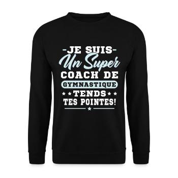 Super Coach De Gymnastique Rythmique Gymnastique - Sweat-shirt Unisexe - noir - Devant - Alina (178cm) & Michal (187cm)