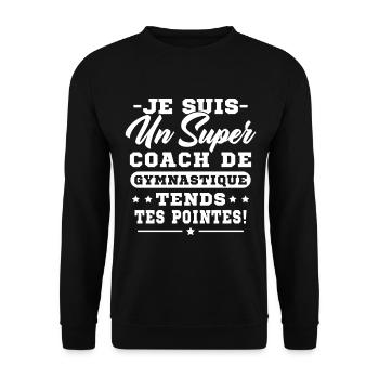 Super Coach De Gymnastique Rythmique Gymnastique - Sweat-shirt Unisexe - noir - Devant - Alina (178cm) & Michal (187cm)