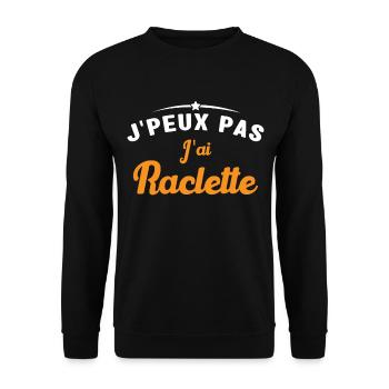J'peux pas j'ai raclette - Sweat-shirt Unisexe - noir - Devant - Alina (178cm) & Michal (187cm)